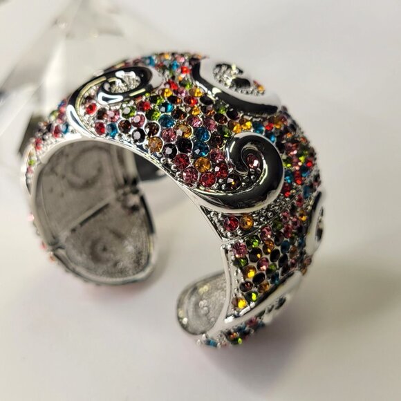 Multicolored Cuff Bangle Bracelet - Picture 2 of 16